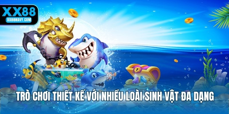 Trò chơi thiết kế với nhiều loài sinh vật đa dạng